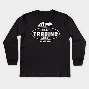 Trader - Lucky Trading shirt do not wash Kids Long Sleeve T-Shirt